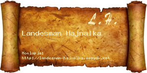 Landesman Hajnalka névjegykártya